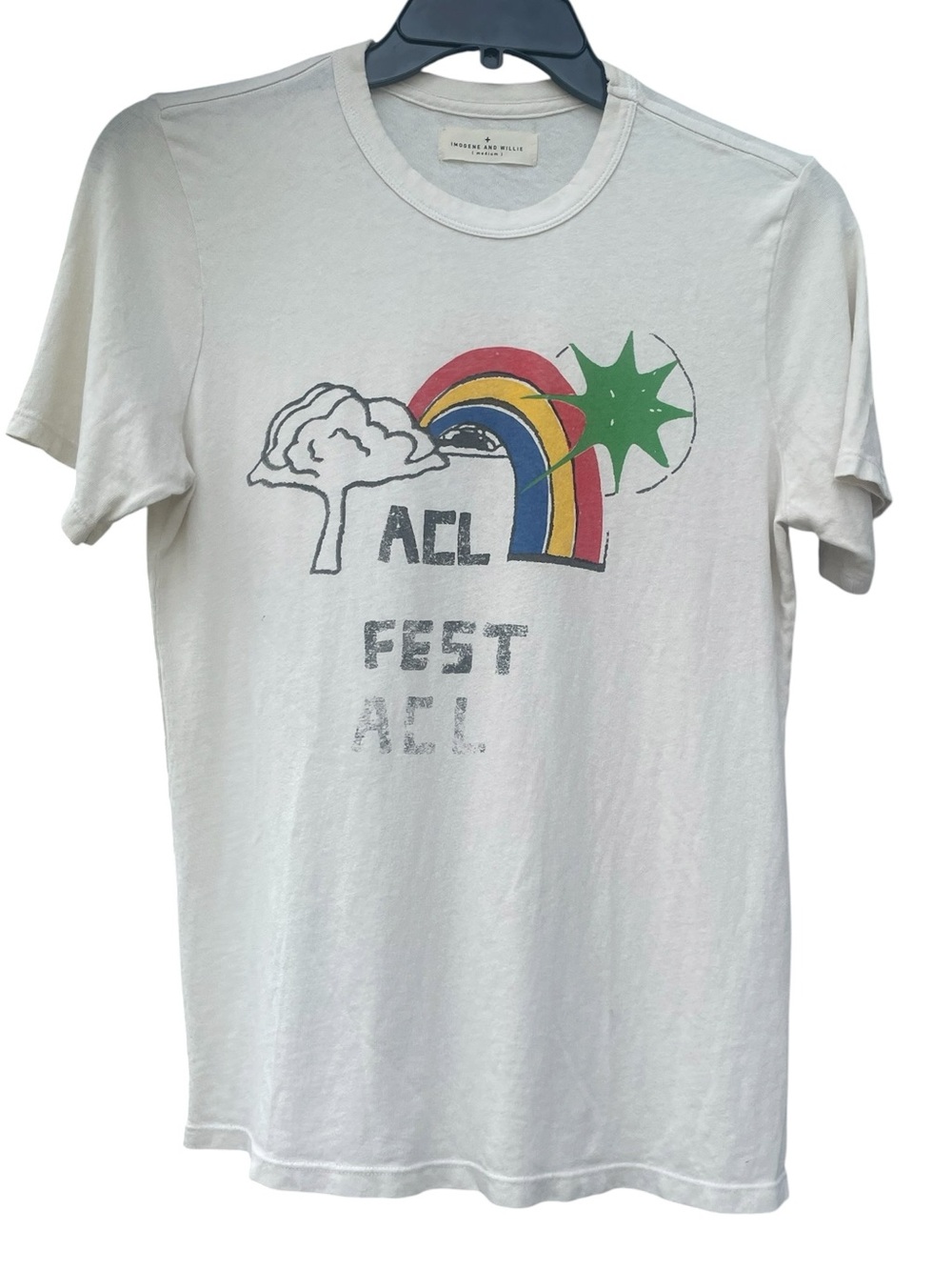 Imogene and Willie “Hug” Festival Tee, ACL, Size M, EUC